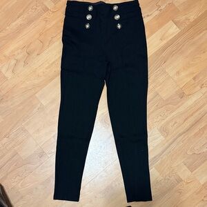 Zara Black Ribbed Waistband Top